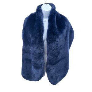 Womens Shawl Faux Fur Polyester Navy Blue Glam Modern City Party Cocktail Cozy